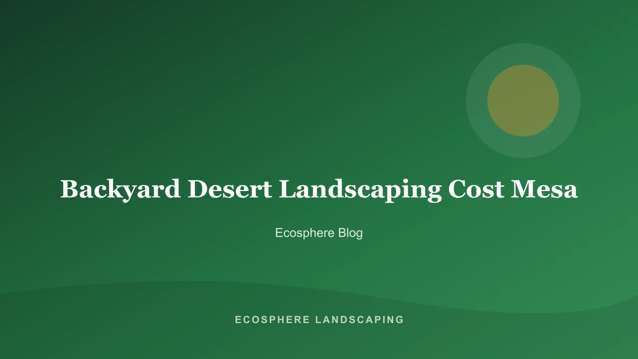 Finished Mesa backyard desert landscape with a paver patio, decomposed granite, native plants, and a shade tree