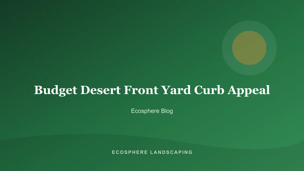 Refreshed Arizona desert front yard with fresh decomposed granite, a few accent boulders, and low-water plants near the entry