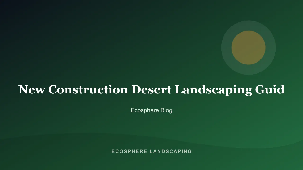 Bare builder dirt lot behind a new Arizona home ready for desert landscaping and grading
