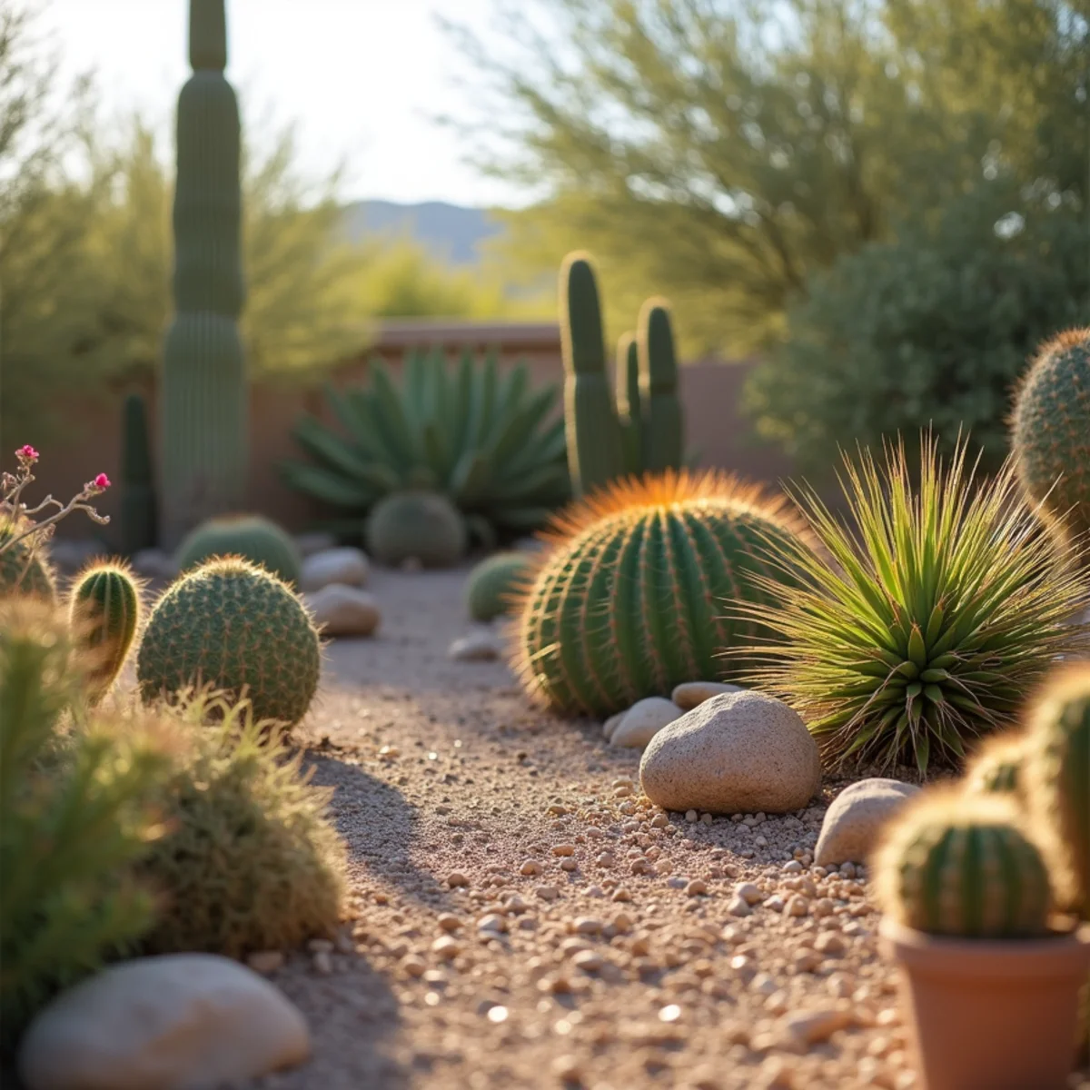 Native cacti & agave desert planting, Scottsdale
