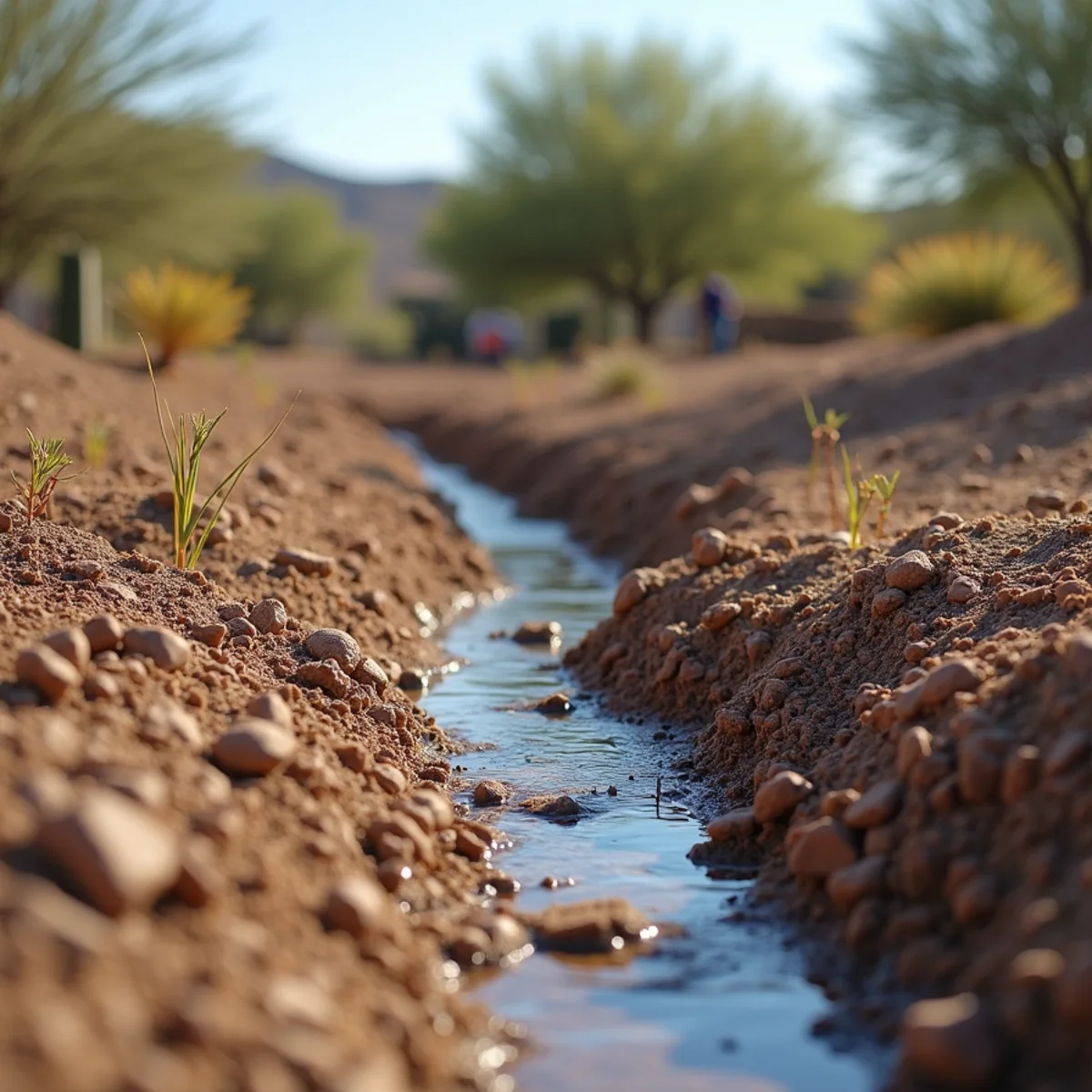 Dry creek bed & monsoon drainage, Apache Junction