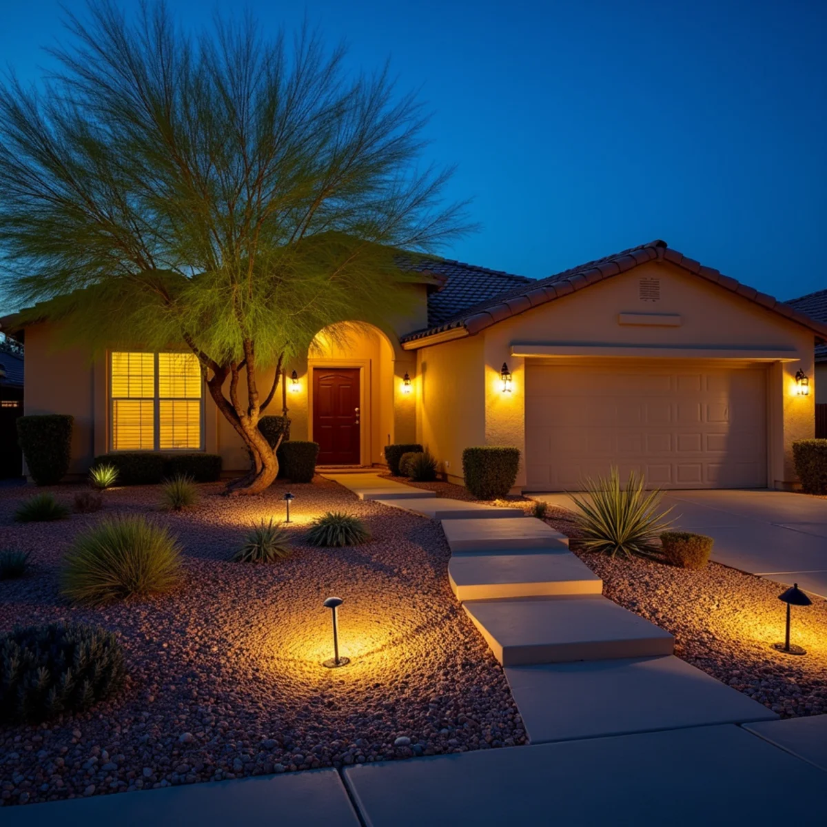 Low-voltage landscape lighting, Queen Creek
