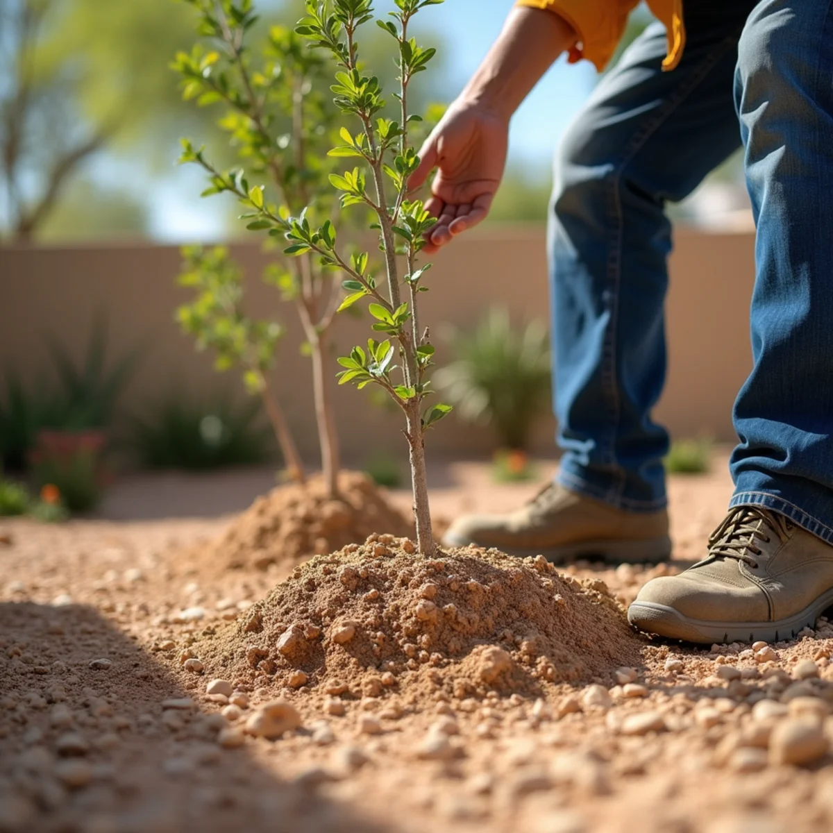 Caliche excavation & specimen tree planting, Higley