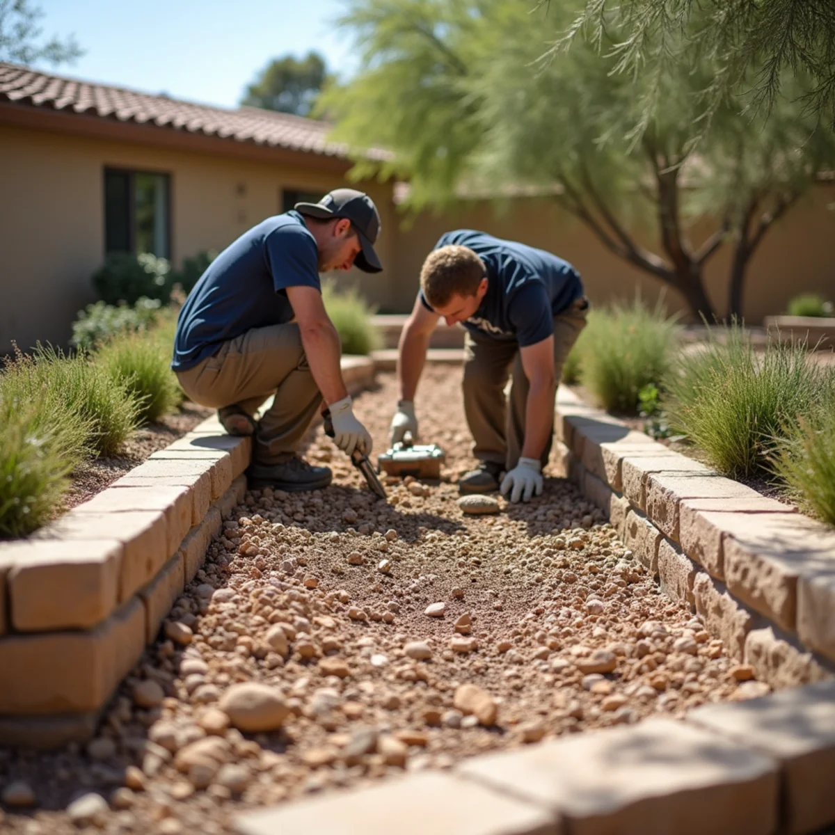 Ecosphere Landscaping desert landscaping project at a home in Ahwatukee, AZ