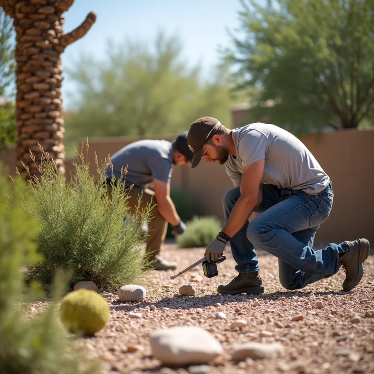 Ecosphere Landscaping desert landscaping project at a home in Chandler, AZ