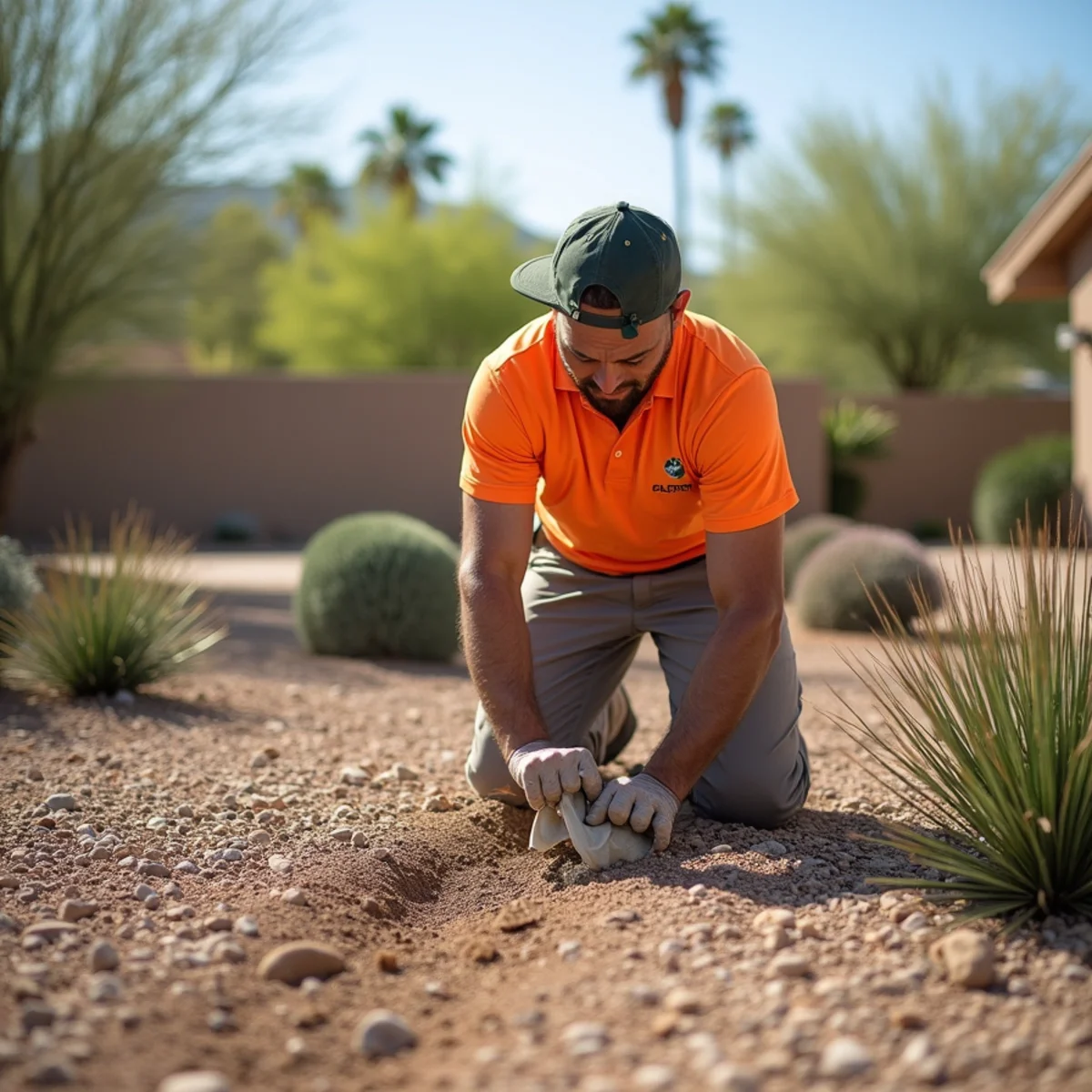 Ecosphere Landscaping desert landscaping project at a home in Gold Canyon, AZ