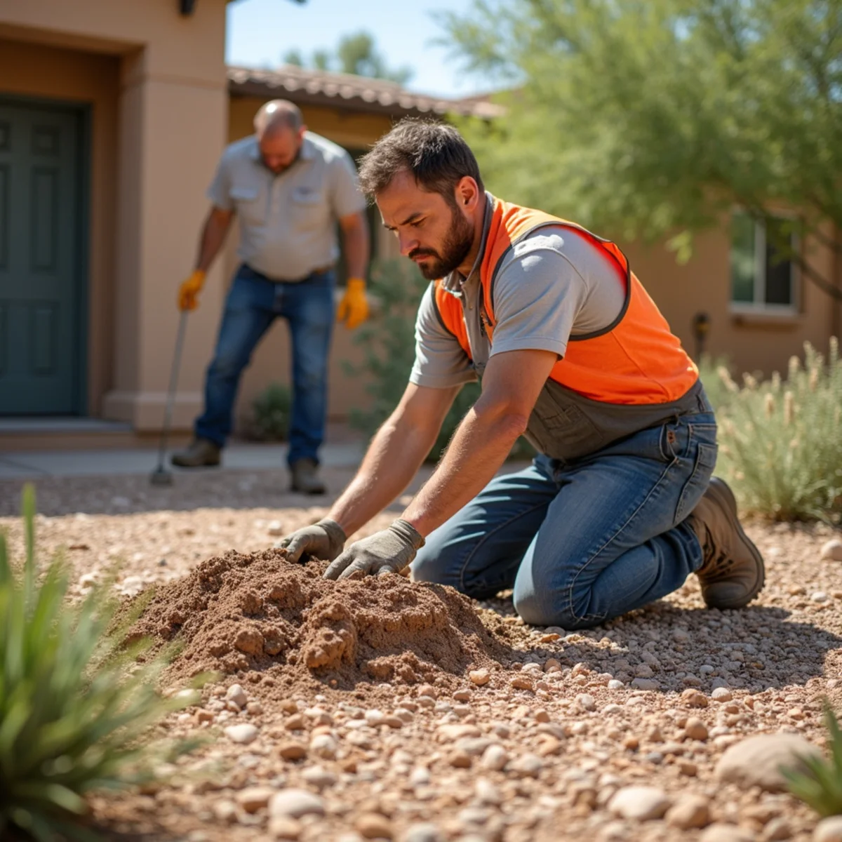 Ecosphere Landscaping desert landscaping project at a home in Guadalupe, AZ