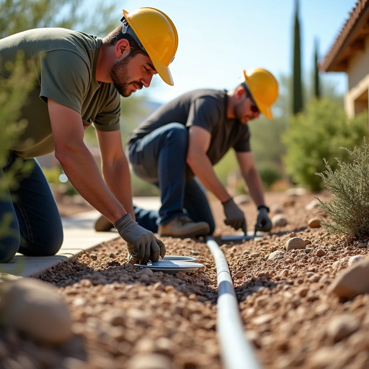 Ecosphere Landscaping desert landscaping project at a home in Higley, AZ