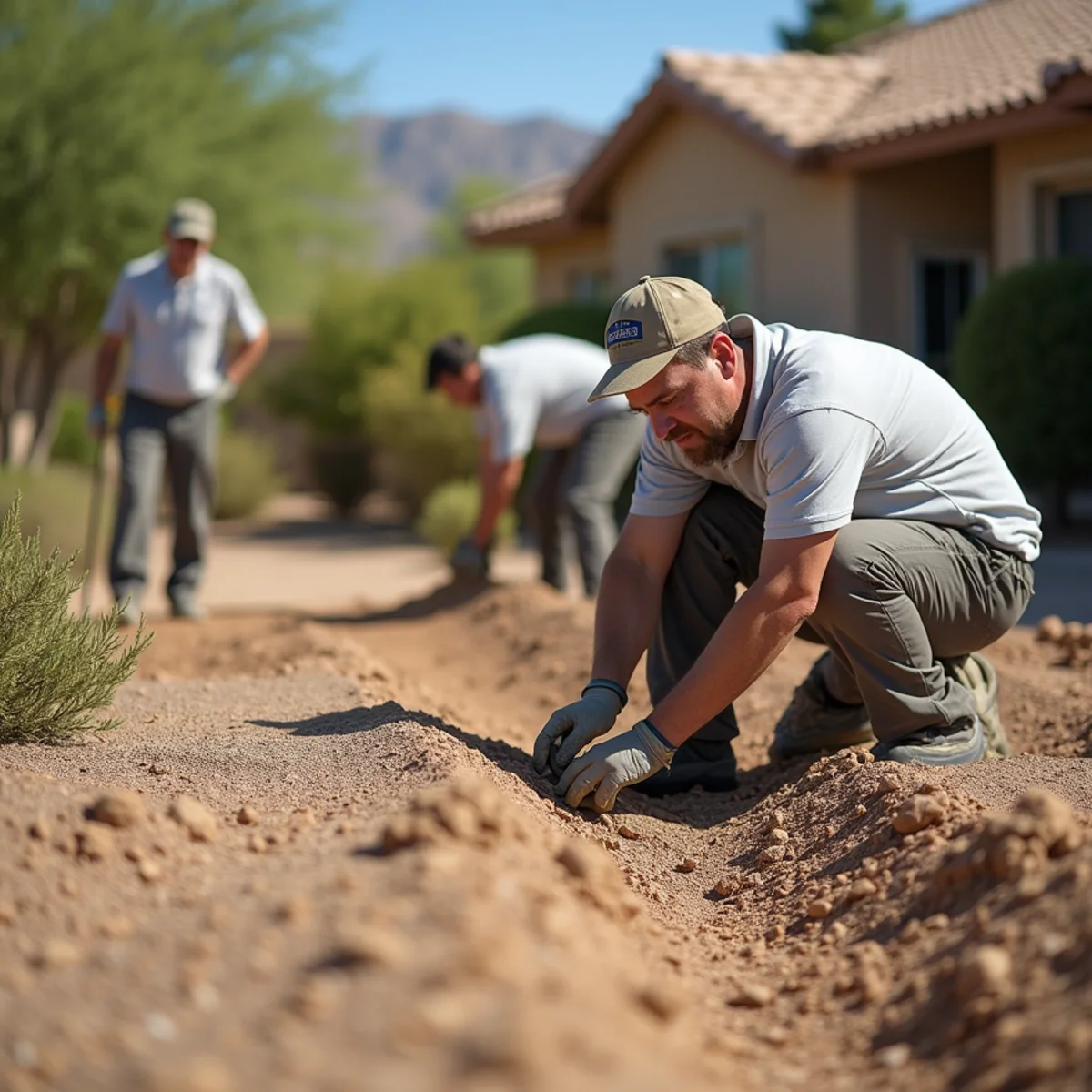 Ecosphere Landscaping desert landscaping project at a home in Santan, AZ