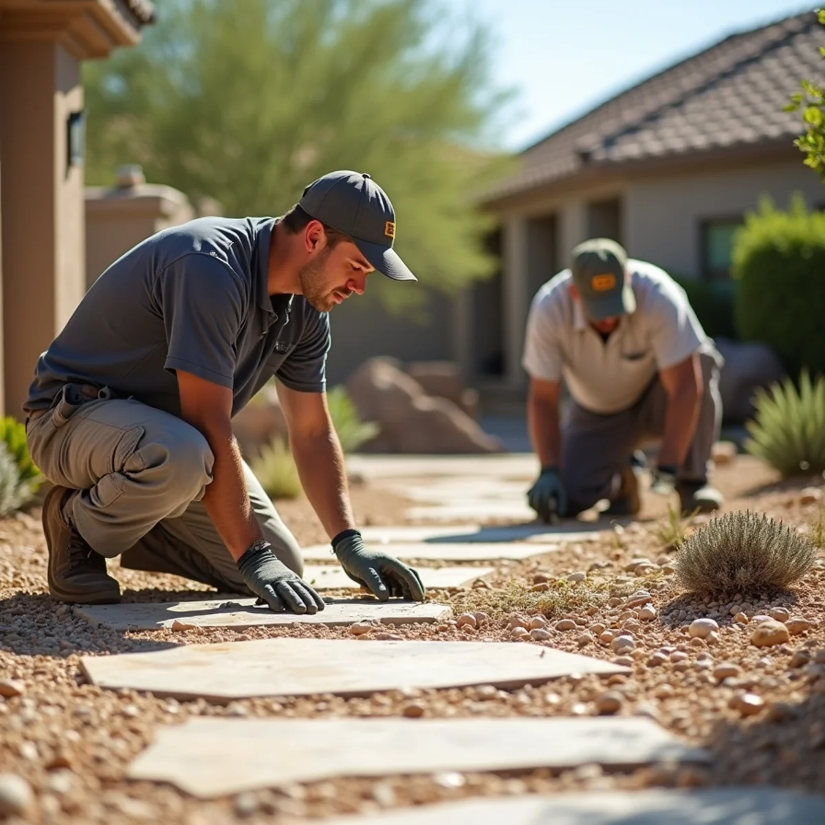 Ecosphere Landscaping desert landscaping project at a home in Scottsdale, AZ