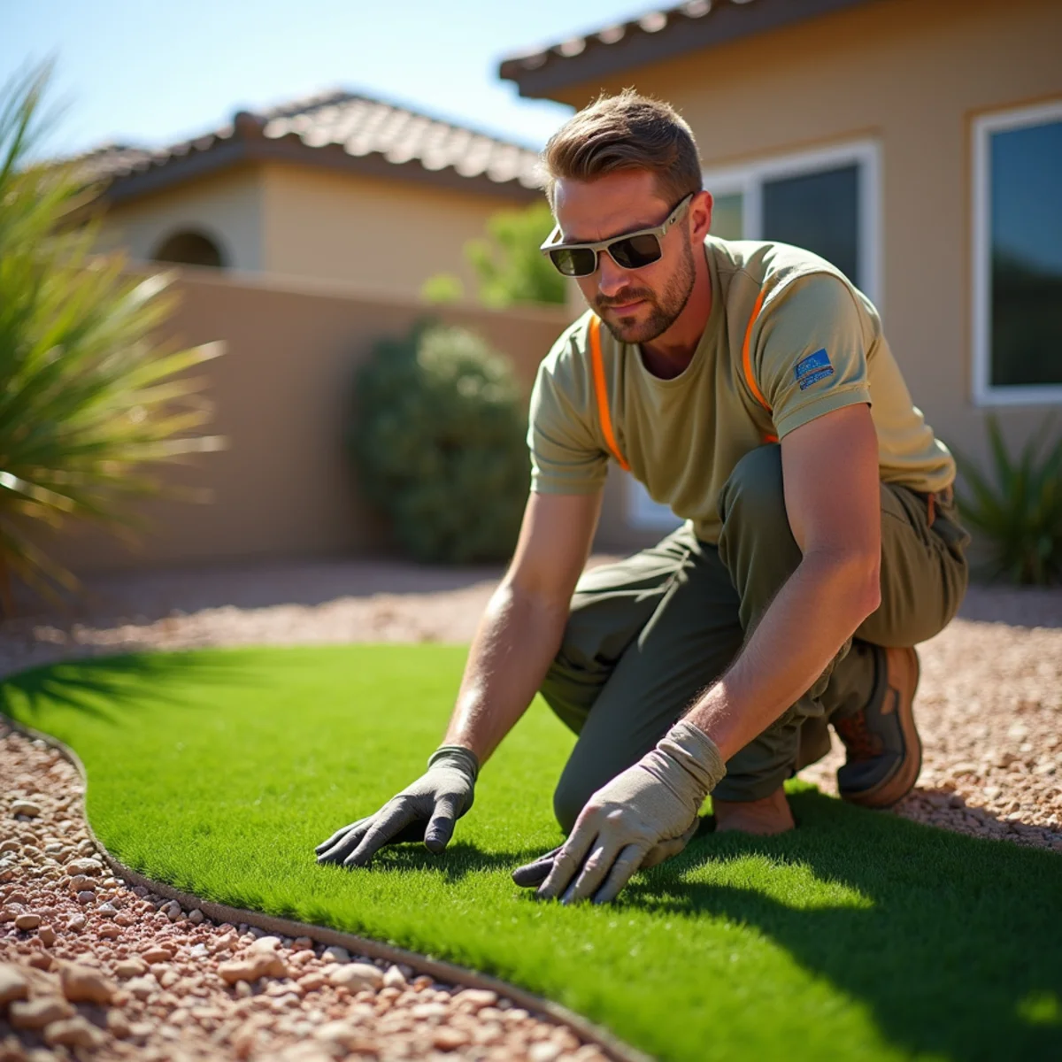 Ecosphere Landscaping desert landscaping project at a home in Tempe, AZ